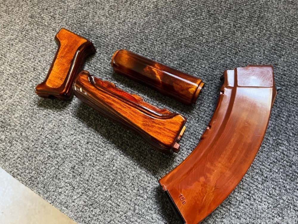 Yugo M85 / M92 Bakelite Orange Hand Guard Set + Pistol Grip-img-4
