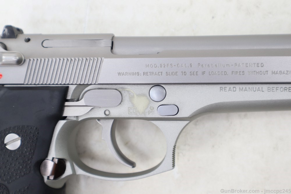 Rare Nice Stainless Beretta 92FS Inox 9mm Semi Auto Pistol Ghost 4.9" BBL-img-10