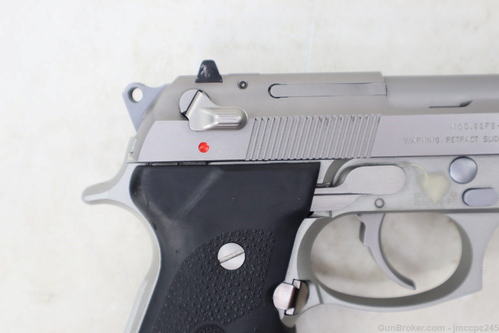Rare Nice Stainless Beretta 92FS Inox 9mm Semi Auto Pistol Ghost 4.9" BBL-img-9