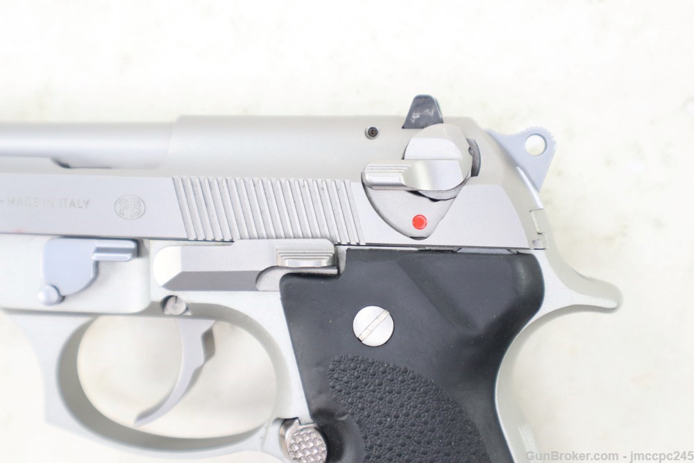 Rare Nice Stainless Beretta 92FS Inox 9mm Semi Auto Pistol Ghost 4.9" BBL-img-4