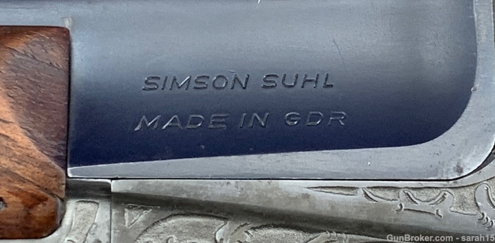 SIMSON SUHL ENGRAVED O/U MODEL 100E GERMAN MADE 12 GAUGE 28" BBL WOOD -img-8