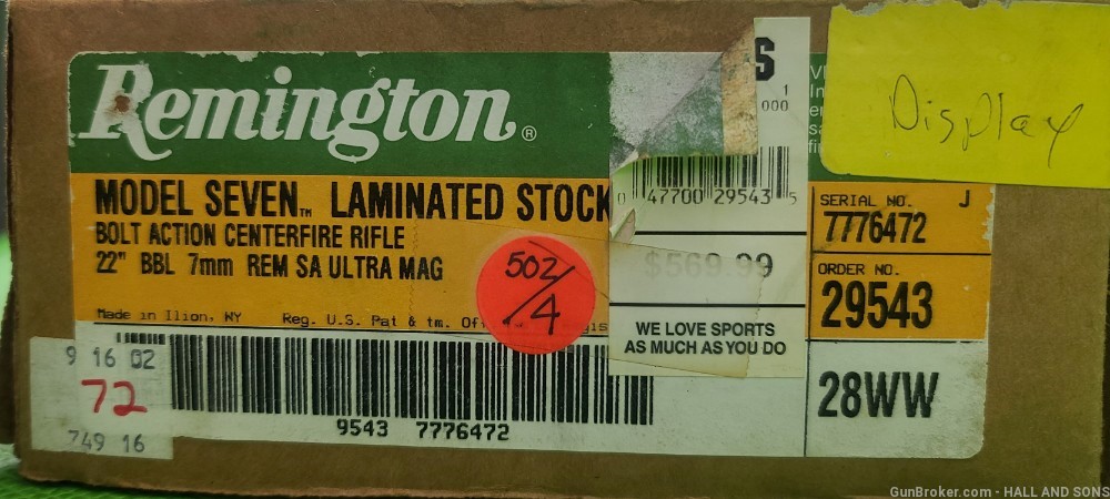 Remington SEVEN * 7MM SAUM * SHORT ACTION ULTRA MAG IN ORIGINAL BOX -img-4