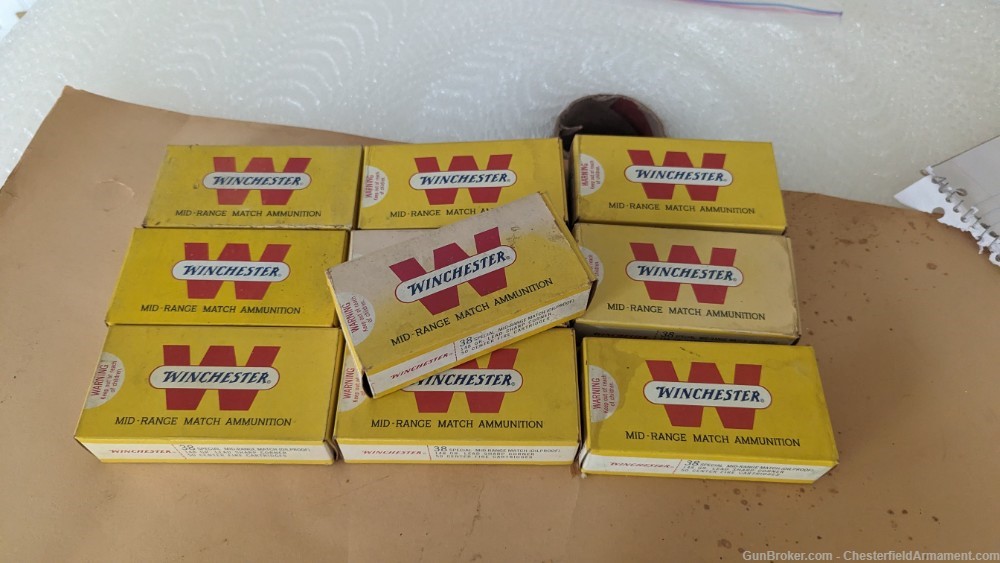 Winchester 38 Mid Range (special) reloads in vintage boxes,  500 rounds-img-0