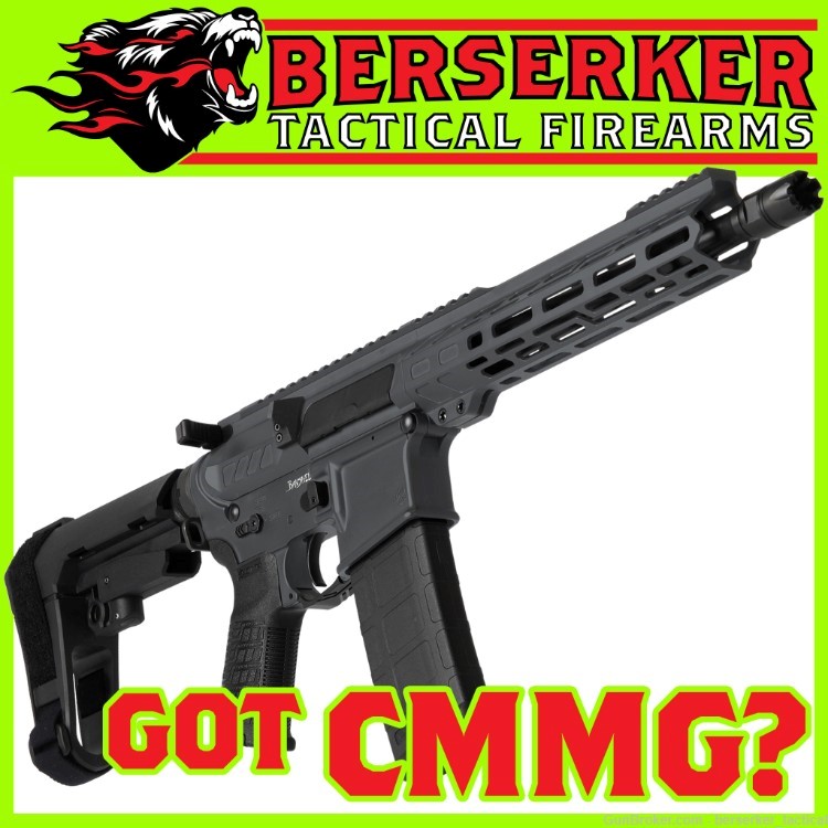 CMMG BANSHEE Mk4 5.56 12.5" 30+1 Sniper Gray  SBA3 Brace included-img-0
