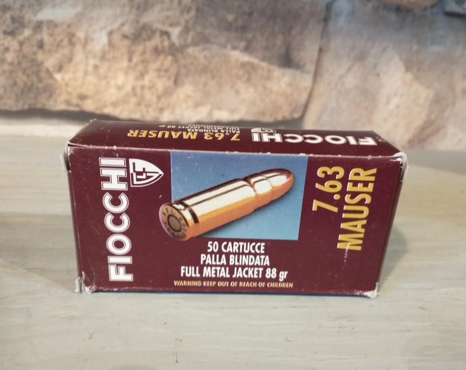7.63 Mauser ammo FIOCCHI.... 50 ROUNDS   BUY NOW PRICE!-img-0