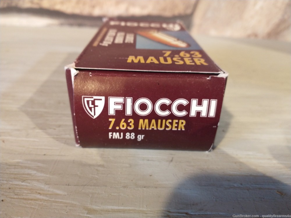 7.63 Mauser ammo FIOCCHI.... 50 ROUNDS   BUY NOW PRICE!-img-1