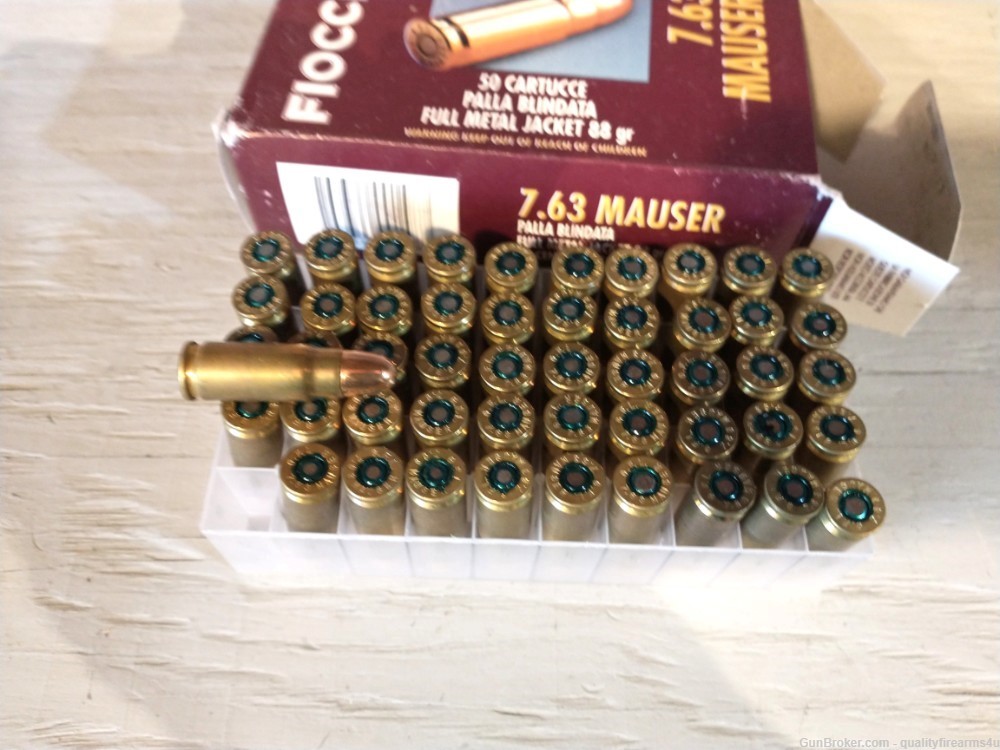 7.63 Mauser ammo FIOCCHI.... 50 ROUNDS   BUY NOW PRICE!-img-2