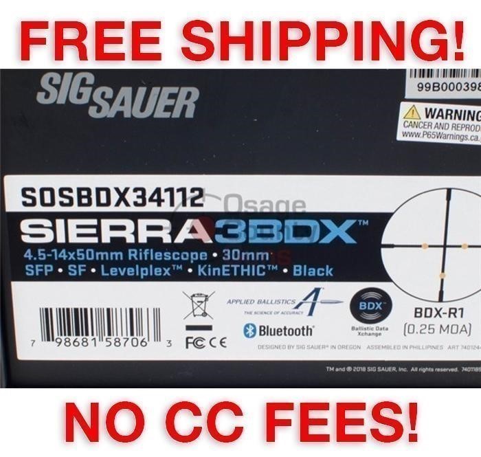 Sig Sauer SIERRA3BDX 4.5-14x50mm BDX Scope - NEW-img-0