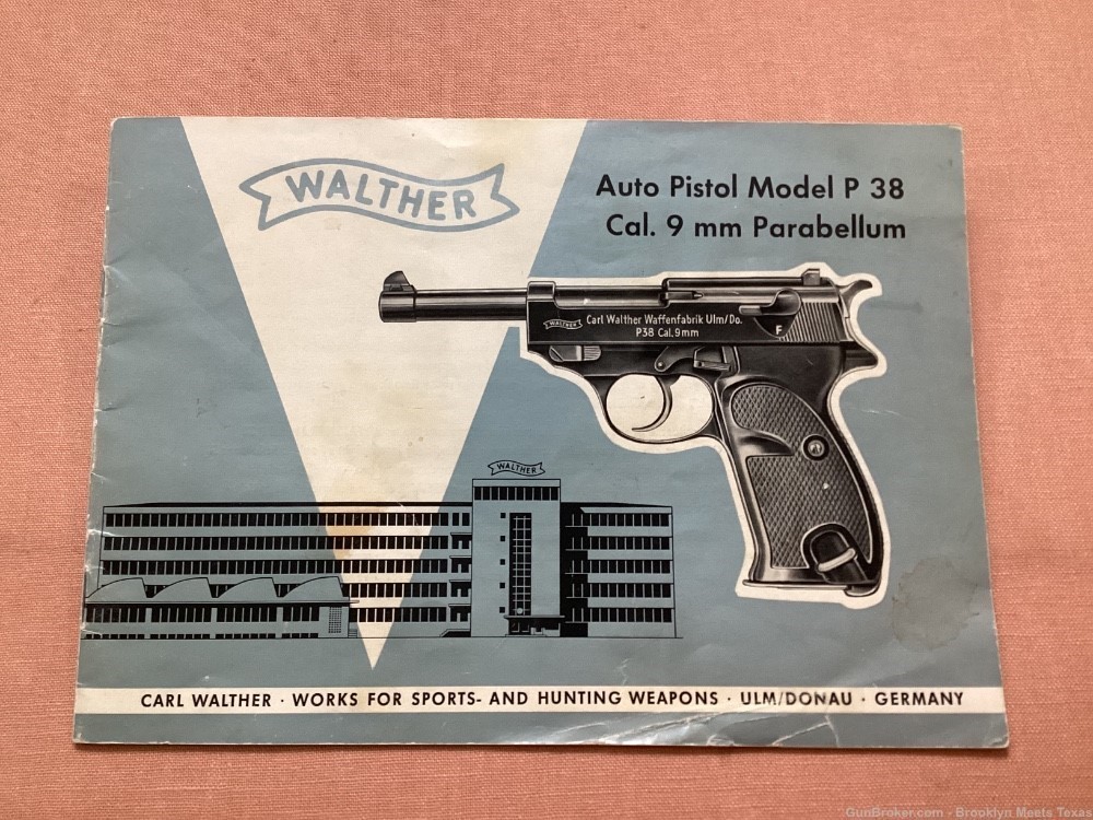 Walther Auto Pistol P 38 Owners Manual.-img-0