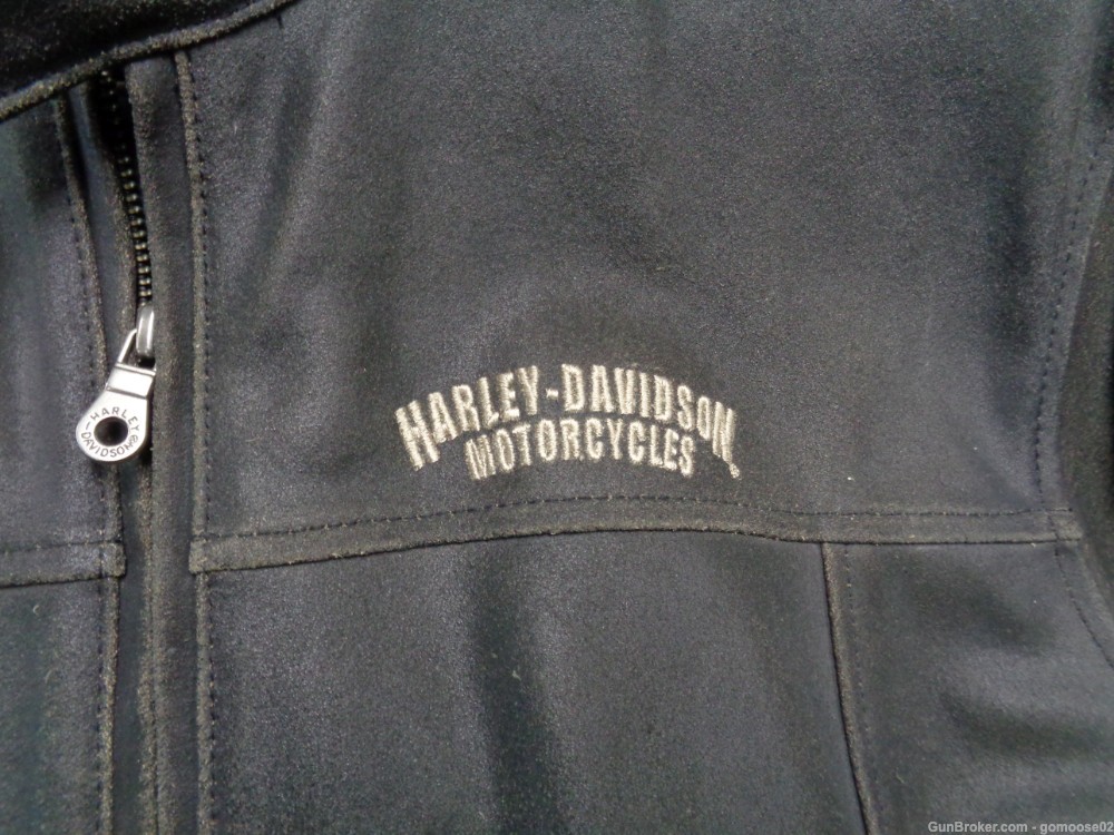 3 Genuine Vintage Harley Davidson HD Denim Leather Jacket L WE TRADE GUNS-img-21