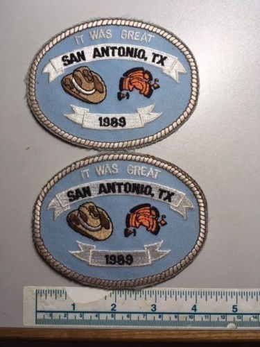 3   1989 SAN ANTONIO, Texas TRAP Patches-img-0
