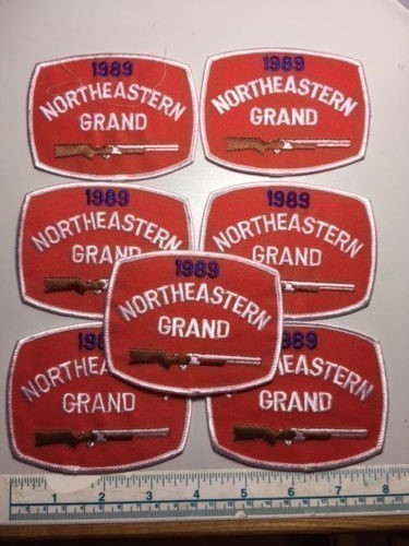 7 VINTAGE 1989 NORTHEASTERN GRAND TRAP PATCHES-img-0