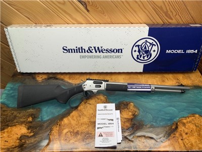 NEW IN BOX ! SMITH & WESSON 1854 .44 MAGNUM STAINLESS 19.25" BARREL LEVER 