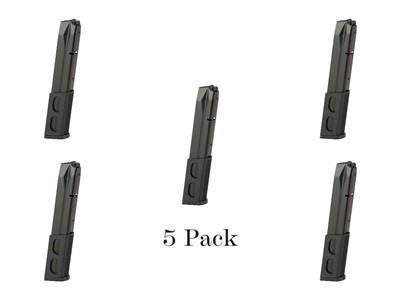 KCI USA, Beretta 92FS, Handgun Magazine, 9mm Luger 30/rd Black, 5 Pack