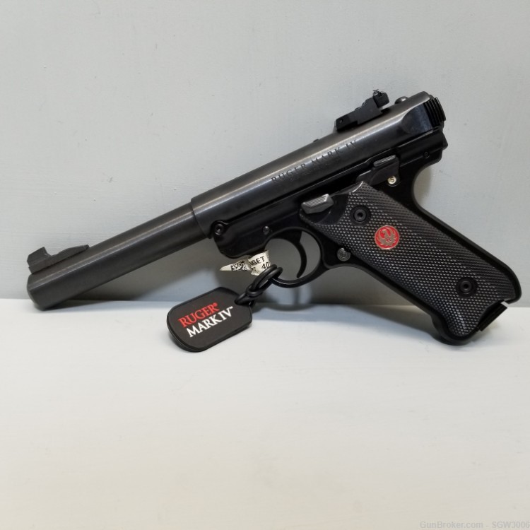 Ruger Mark IV Target 22lr 5.5” Adjustable Target Sights Box Included-img-0