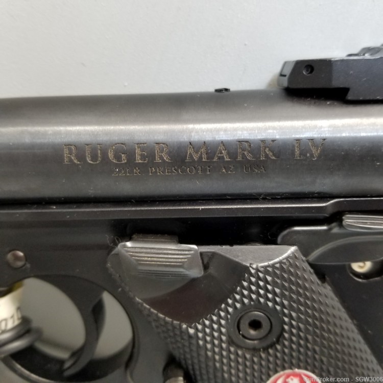 Ruger Mark IV Target 22lr 5.5” Adjustable Target Sights Box Included-img-3