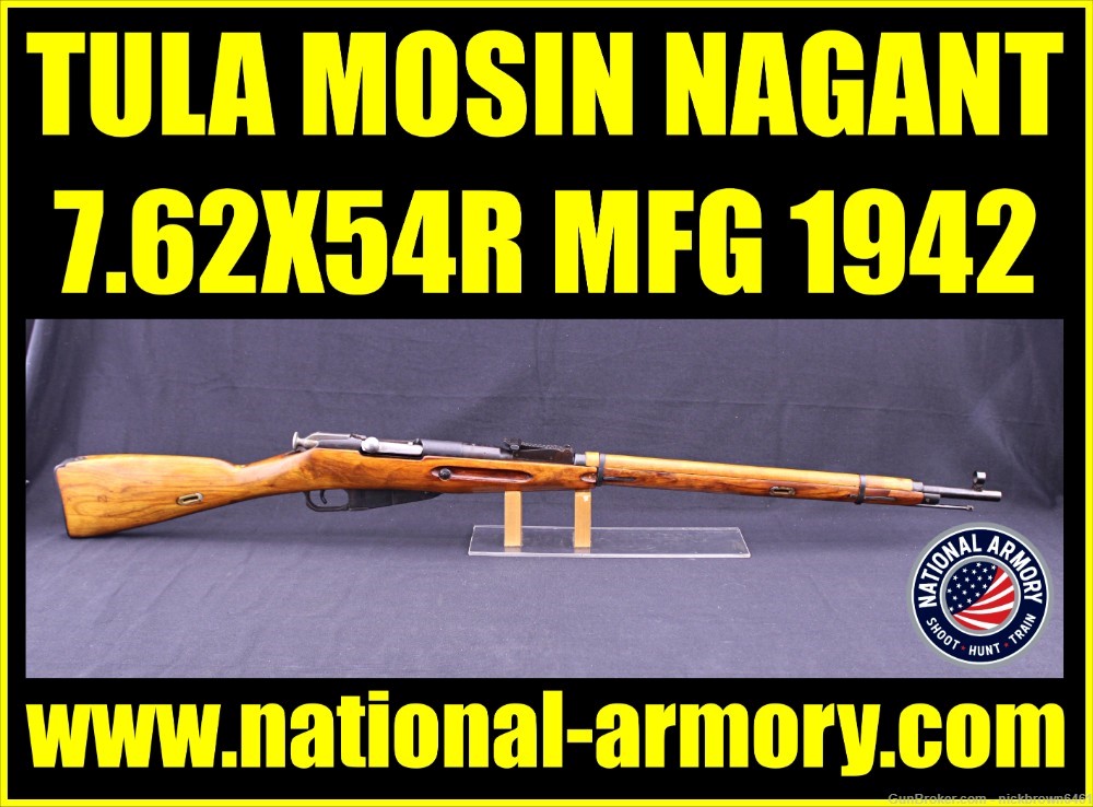 TULA MOSIN NAGANT 91/30 7.62X54R 29” BBL 5 ROUND CAPACITY MFG 1942-img-0