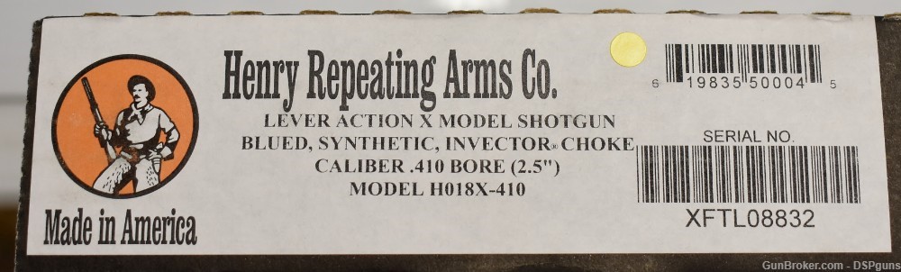 Henry Lever Action X Model .410 Bore Shotgun - H018X- 410 - No C.C. Fees-img-6
