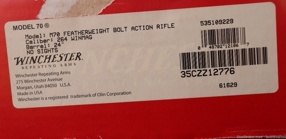 WINCHESTER 70 FEATHERWEIGHT .264 WIN MAG - 535109229 - MADE IN USA 2011 Mfg-img-19