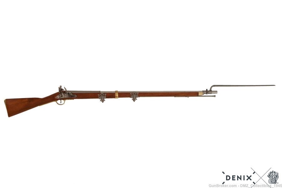 US Revolutionary War Colonial British Brown Bess Replica NF Rifle w Bayonet-img-0