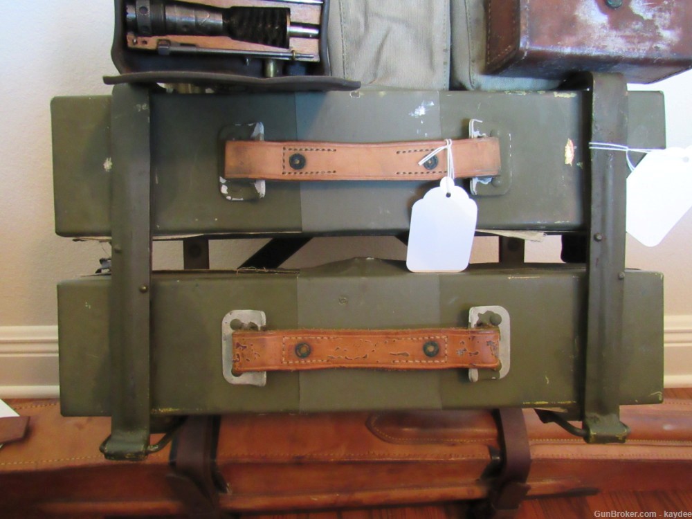 1942 Bar Saddle Pack complete with scabbard and tool Kit, Oiler, Ammo Cans-img-5