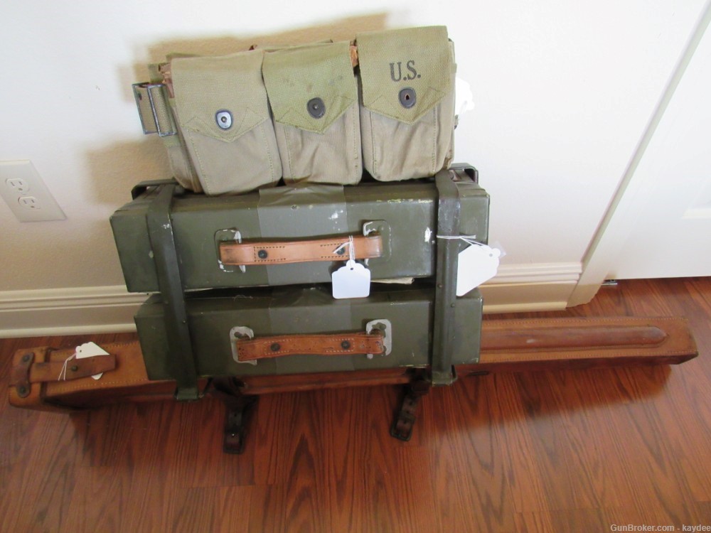 1942 Bar Saddle Pack complete with scabbard and tool Kit, Oiler, Ammo Cans-img-1