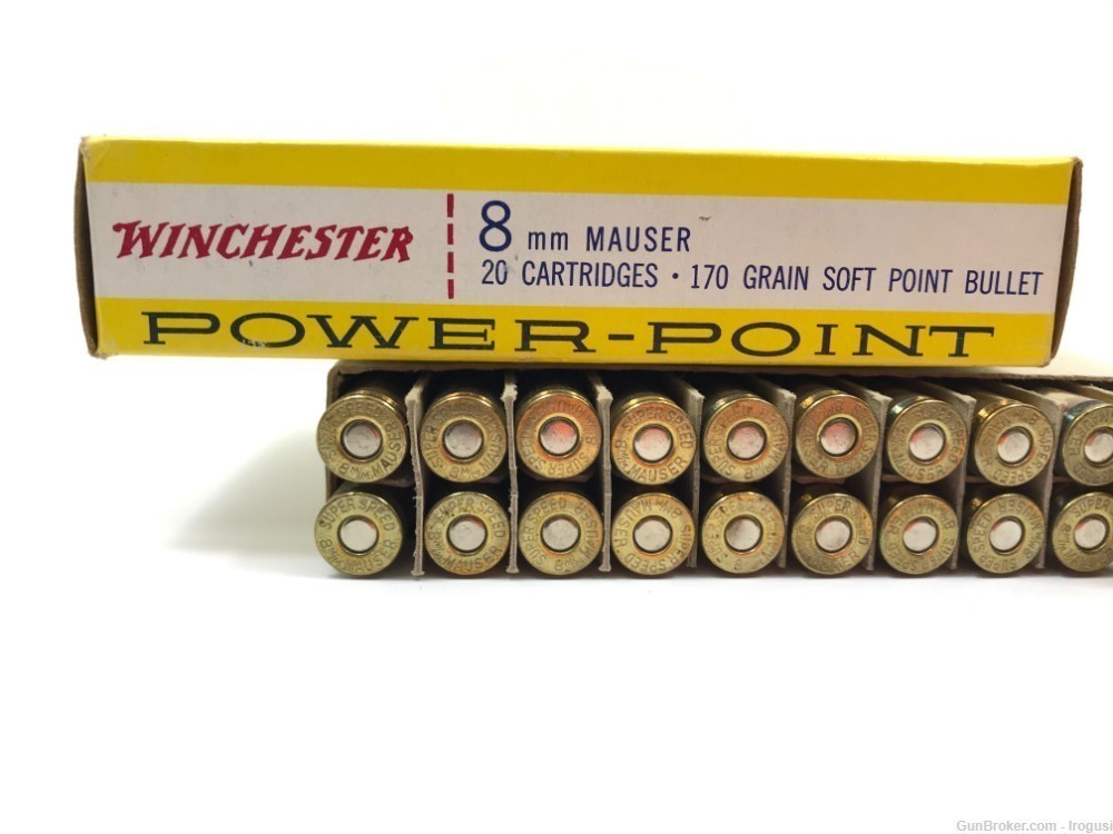 1965 Winchester Super Speed 8mm Mauser 170 Gr Soft Pt Power Point 1181-LP-img-4