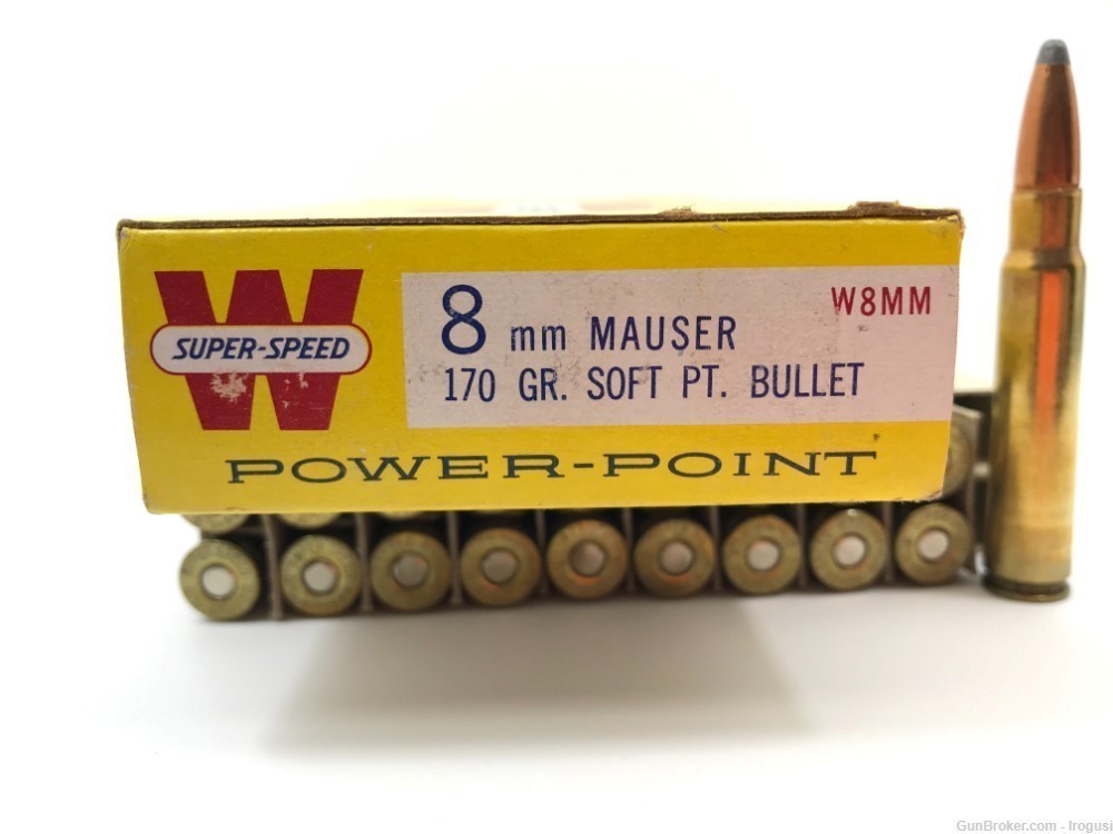 1965 Winchester Super Speed 8mm Mauser 170 Gr Soft Pt Power Point 1181-LP-img-2