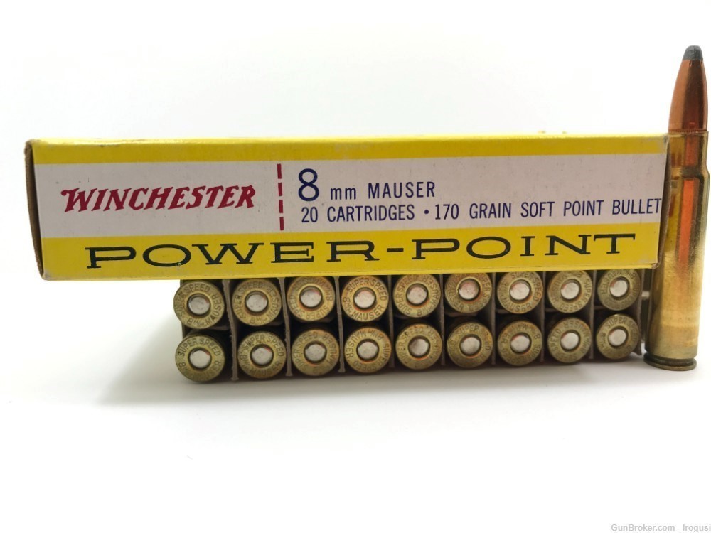 1965 Winchester Super Speed 8mm Mauser 170 Gr Soft Pt Power Point 1181-LP-img-5
