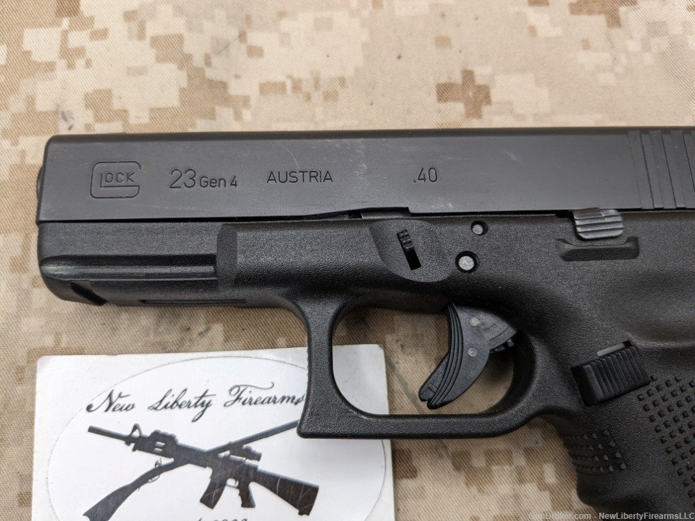 Glock 23 Gen 4 Pistol .40 S&W Police Trade In G23 Austria Night Sights VG-img-3