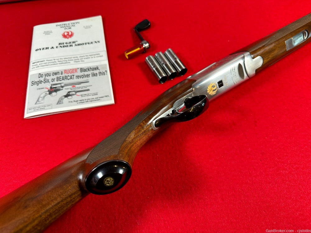 Ruger Red Label Golden Quail 1/500 3" 20ga 26" Gold Engraved OU Shotgun -img-7