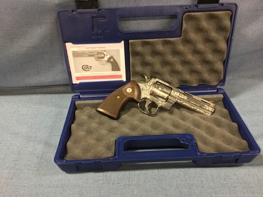 Colt Python .357mag 4.25” ENGRAVED -img-7