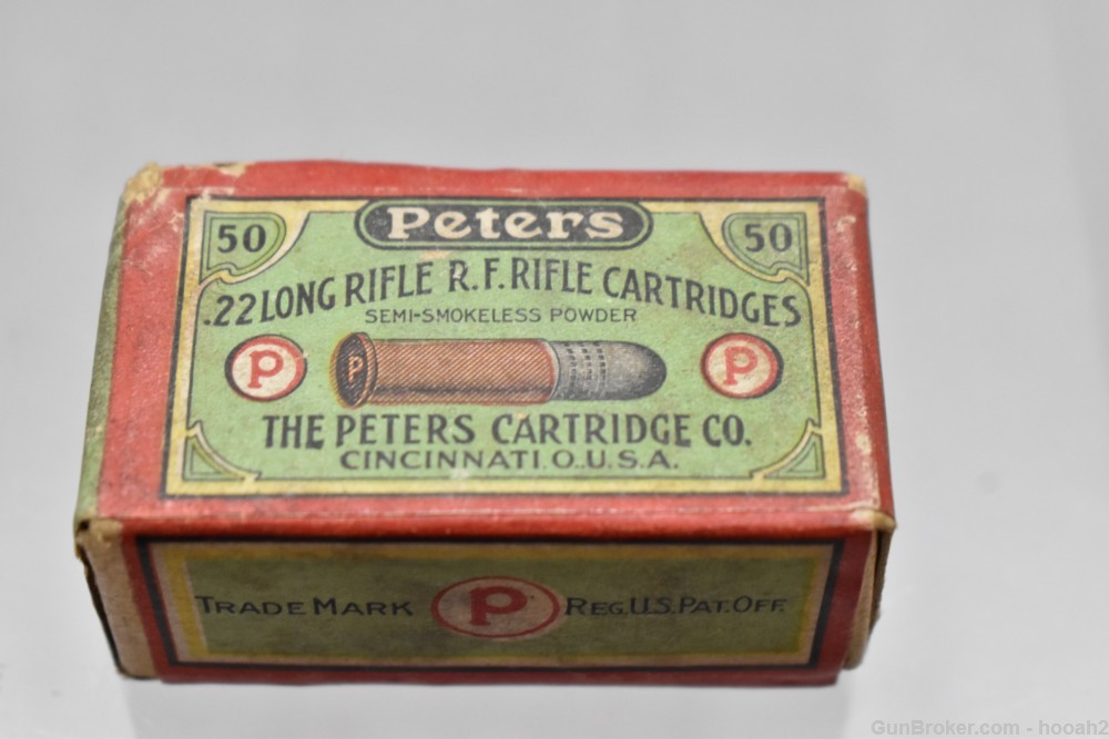 5 Scarce 2 Pc Vintage Boxes Peters 22 Short & Long Rifle S LR 2 Sealed -img-9