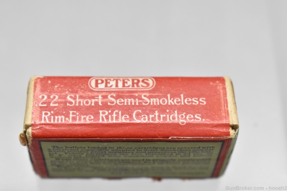 5 Scarce 2 Pc Vintage Boxes Peters 22 Short & Long Rifle S LR 2 Sealed -img-5