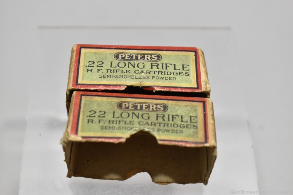 5 Scarce 2 Pc Vintage Boxes Peters 22 Short & Long Rifle S LR 2 Sealed -img-25