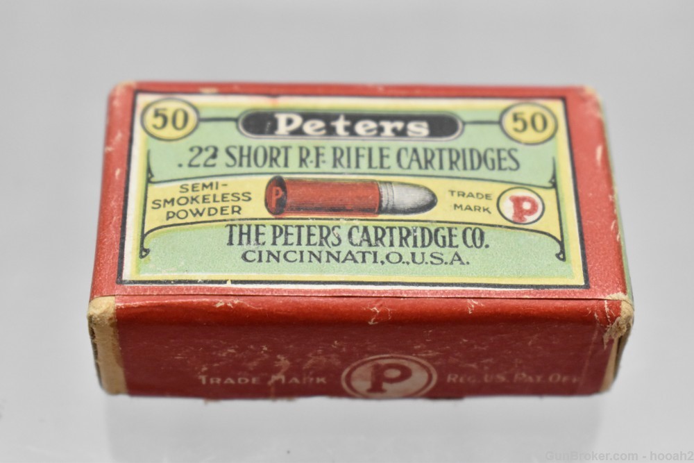 5 Scarce 2 Pc Vintage Boxes Peters 22 Short & Long Rifle S LR 2 Sealed -img-3