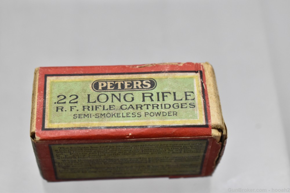 5 Scarce 2 Pc Vintage Boxes Peters 22 Short & Long Rifle S LR 2 Sealed -img-12