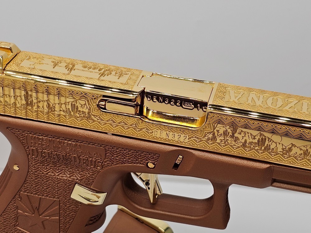 Glock 19 Gen 3 9mm Custom Gold Arizona-img-4