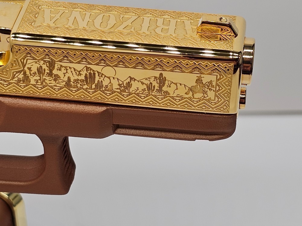 Glock 19 Gen 3 9mm Custom Gold Arizona-img-5