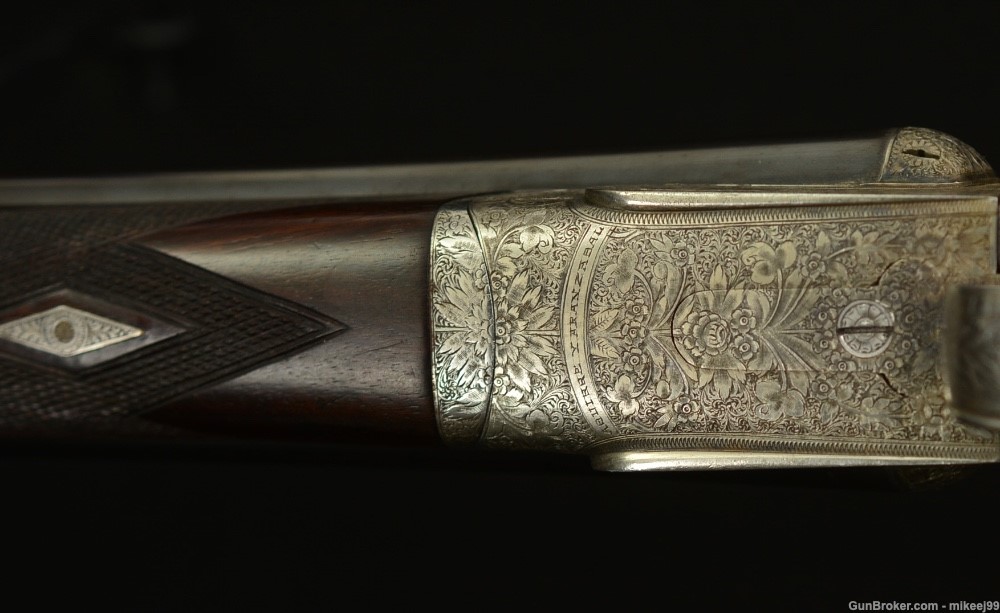 AYA 25 Sidelock Ejector 12 with  Churchill thin game rib. Very Ornate-img-11