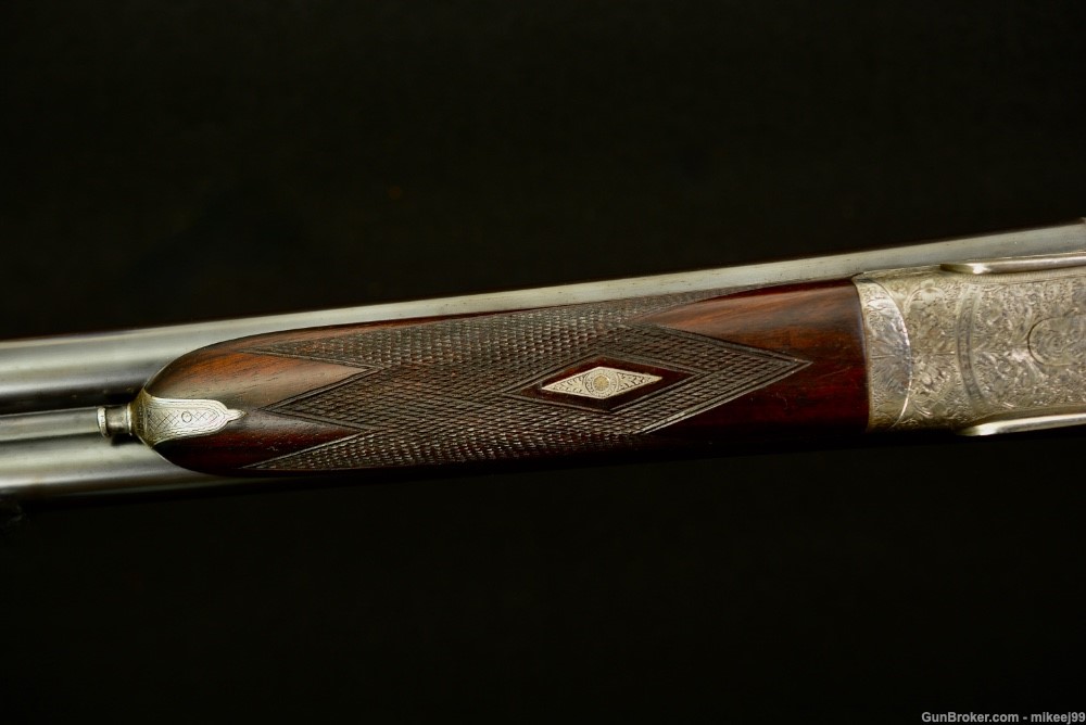 AYA 25 Sidelock Ejector 12 with  Churchill thin game rib. Very Ornate-img-15