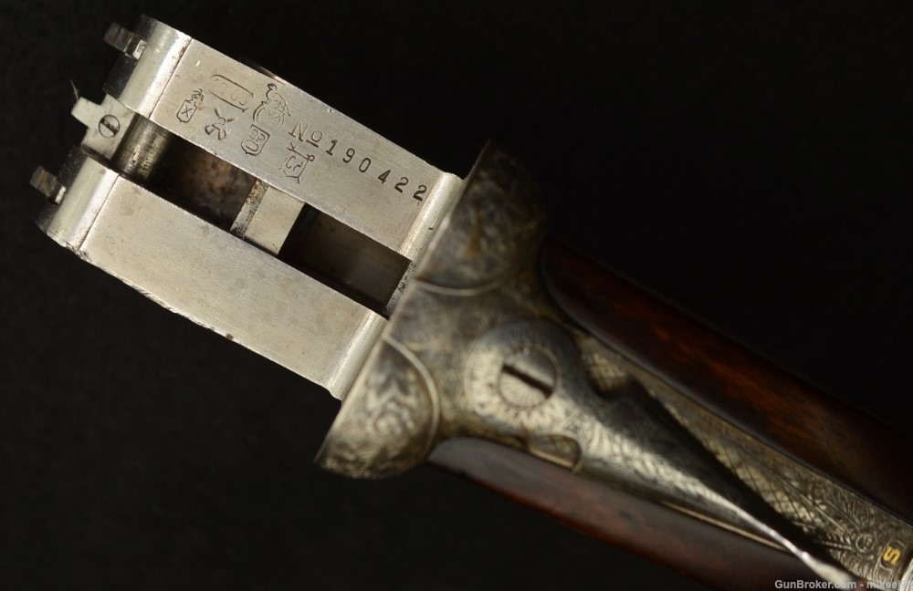 AYA 25 Sidelock Ejector 12 with  Churchill thin game rib. Very Ornate-img-22