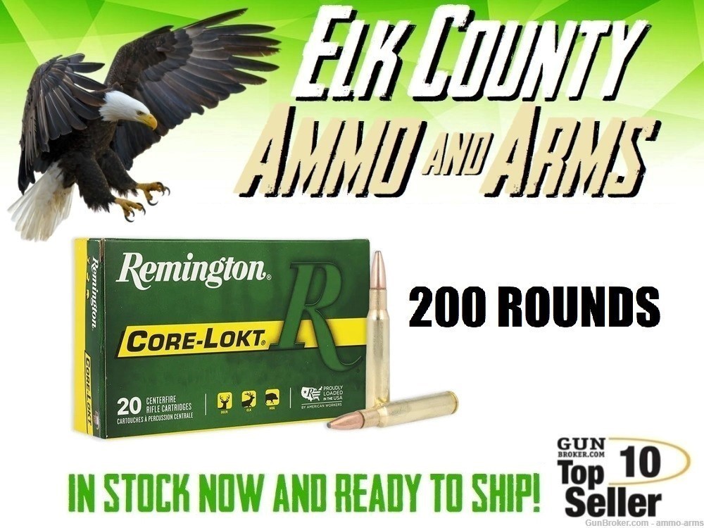 Remington Core-Lokt Ammo .264 Win Mag 140 Grain PSP 200 Rounds R264W2-img-0
