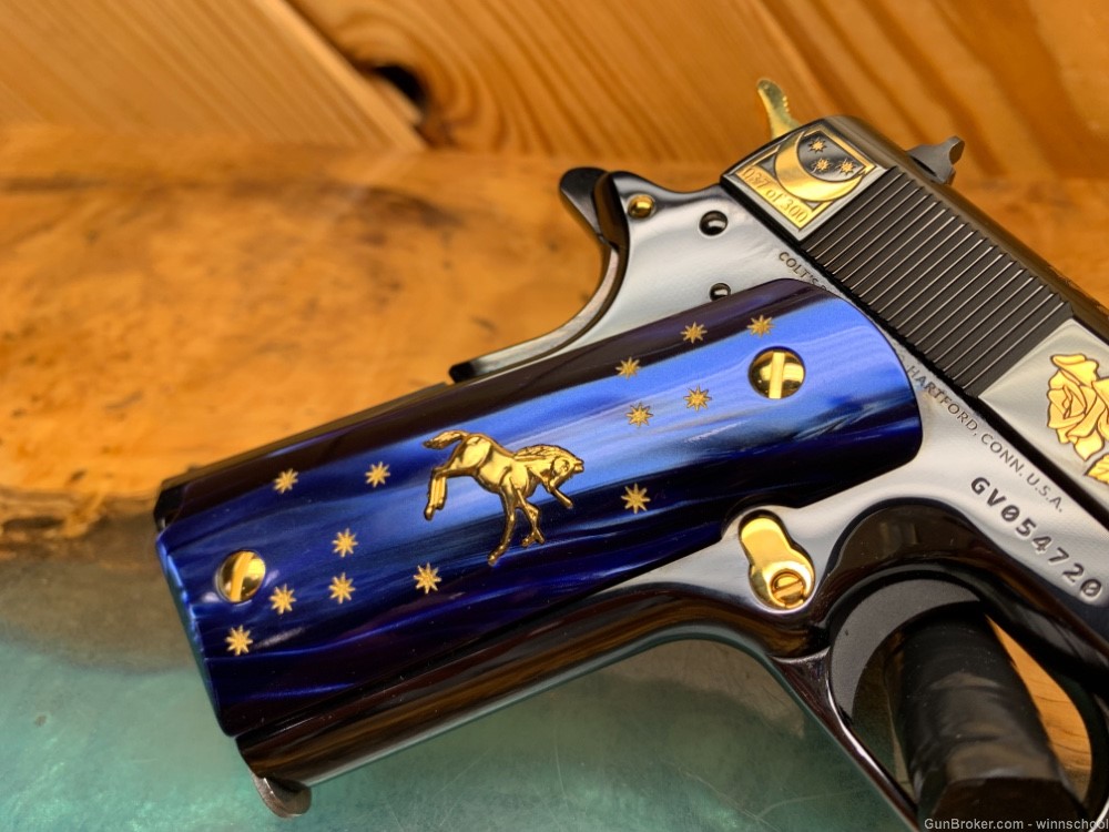 NEW ! 37 OF 300 COLT 1911 LADY OF GUADALUPE .38 SUPER ENGRAVED 5" BARREL NR-img-18