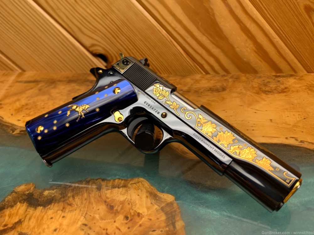 NEW ! 37 OF 300 COLT 1911 LADY OF GUADALUPE .38 SUPER ENGRAVED 5" BARREL NR-img-26