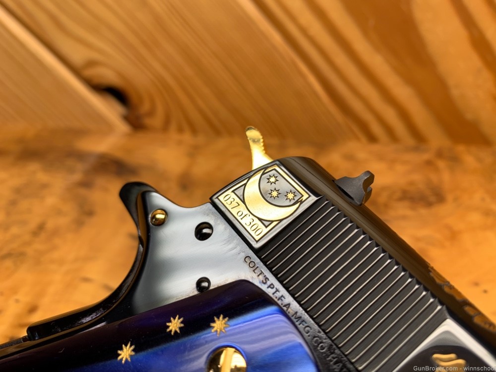 NEW ! 37 OF 300 COLT 1911 LADY OF GUADALUPE .38 SUPER ENGRAVED 5" BARREL NR-img-17