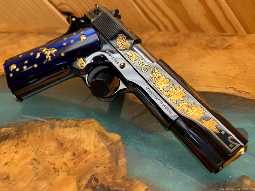 NEW ! 37 OF 300 COLT 1911 LADY OF GUADALUPE .38 SUPER ENGRAVED 5" BARREL NR-img-19