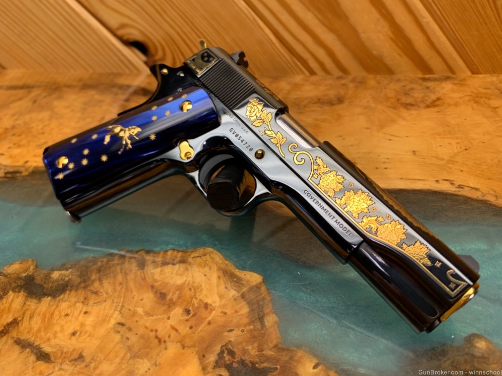 NEW ! 37 OF 300 COLT 1911 LADY OF GUADALUPE .38 SUPER ENGRAVED 5" BARREL NR-img-12