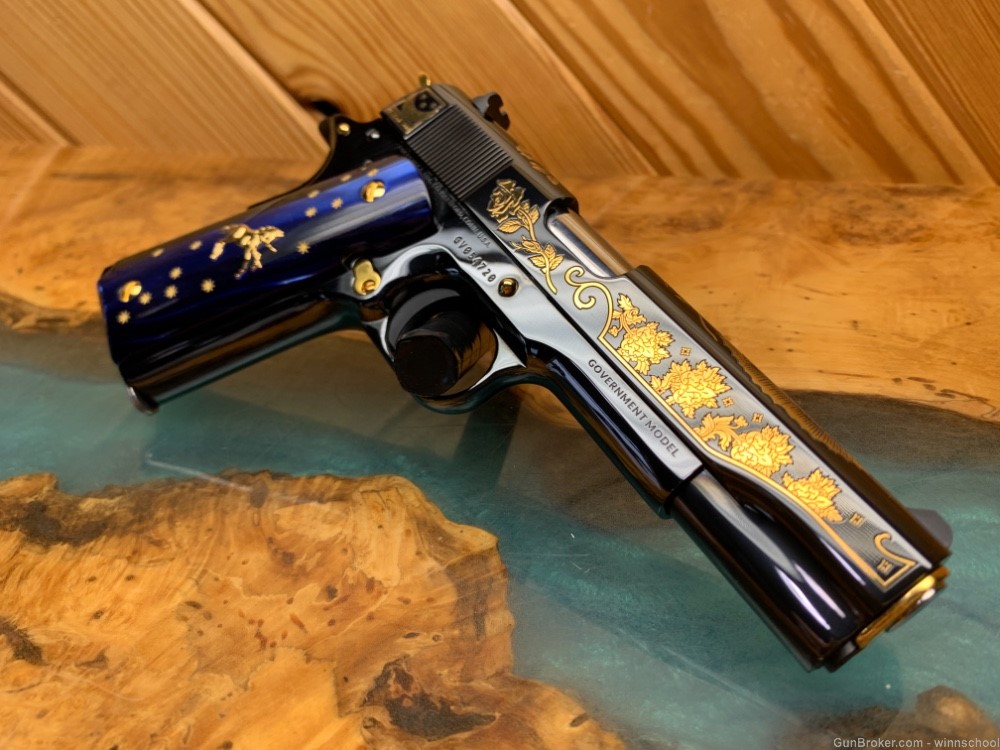 NEW ! 37 OF 300 COLT 1911 LADY OF GUADALUPE .38 SUPER ENGRAVED 5" BARREL NR-img-14