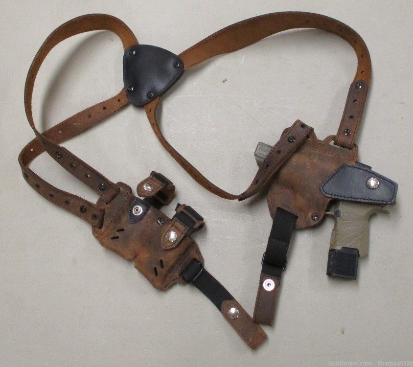 Used Versa Carry Leather Shoulder Holster - probably size 4 (fits SIG P365)-img-0